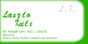 laszlo kuli business card