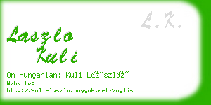 laszlo kuli business card